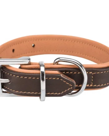 Active Comfort Læderhalsbånd  Brun Lysebrun  39-46 Cm