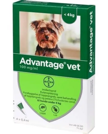 Advantage Vet Loppemiddel Til Hunde  -  Kg          Ml