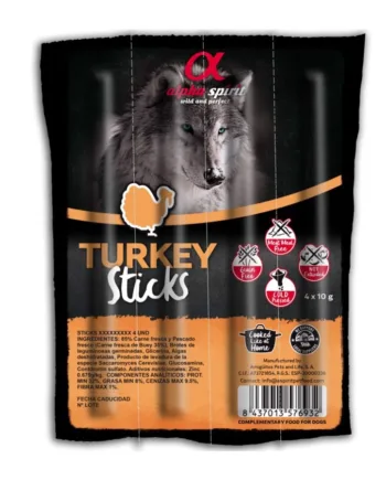 Alpha Spirit Turkey Sticks  16     Stk Storkøb