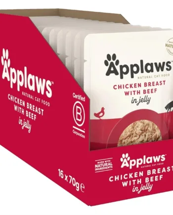 Applaws Cat Pouch Chicken Breast With Beef Jelly  16 Pouches