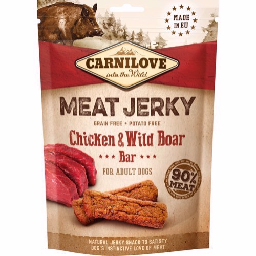 Carnilove Meat Jerky Kylling Og Vildsvin Bar 100g