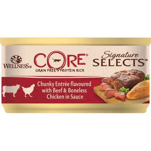 Core Shredded Boneless Beef Chicken Entree Dåsemad 24 79g