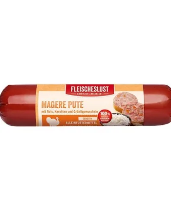 Fleischelust Pølse Med Kalkun  Gulerod Og Grønlæbet Musling  400g