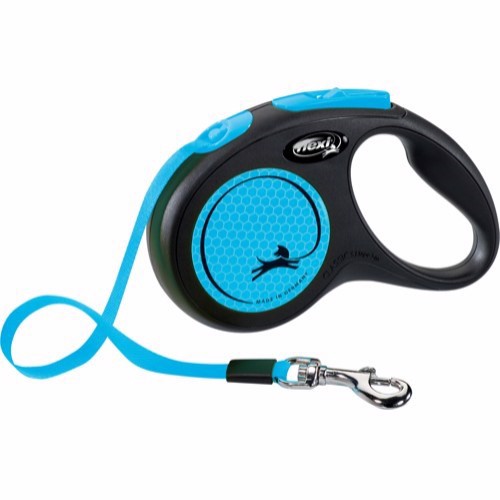 Flexi Neon Bånd Line Small Blå 5m Max 15kg