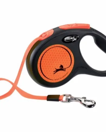 Flexi Neon   Bånd Line  Small  Orange  5m  Max 15kg