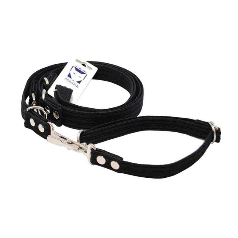 Jagtdressurline Med Udløser Og Halsbånd  Sort