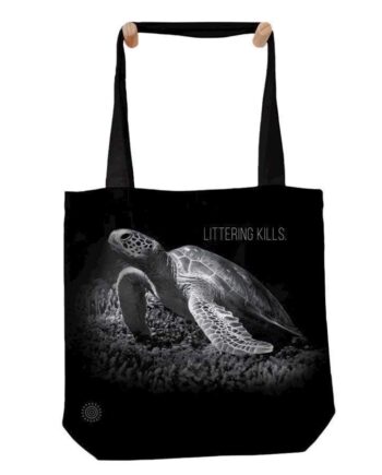 Littering Kills The Mountain Indkøbsnet   Stof