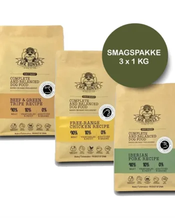 Mr  Bones Dry Barf Hundefoder Smagspakke        Kg