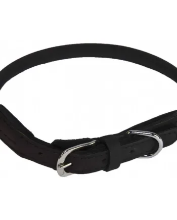 Racy Læder Halsbånd  Sort  55 Cm