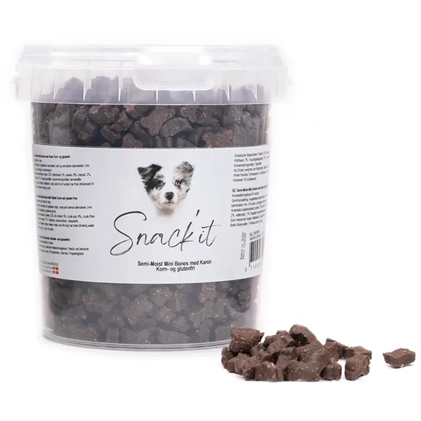 Snackit Semi-moist Mini Bones Kanin 500g