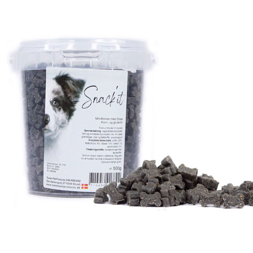 Snackit Semi-moist Mini Bones Okse 500g