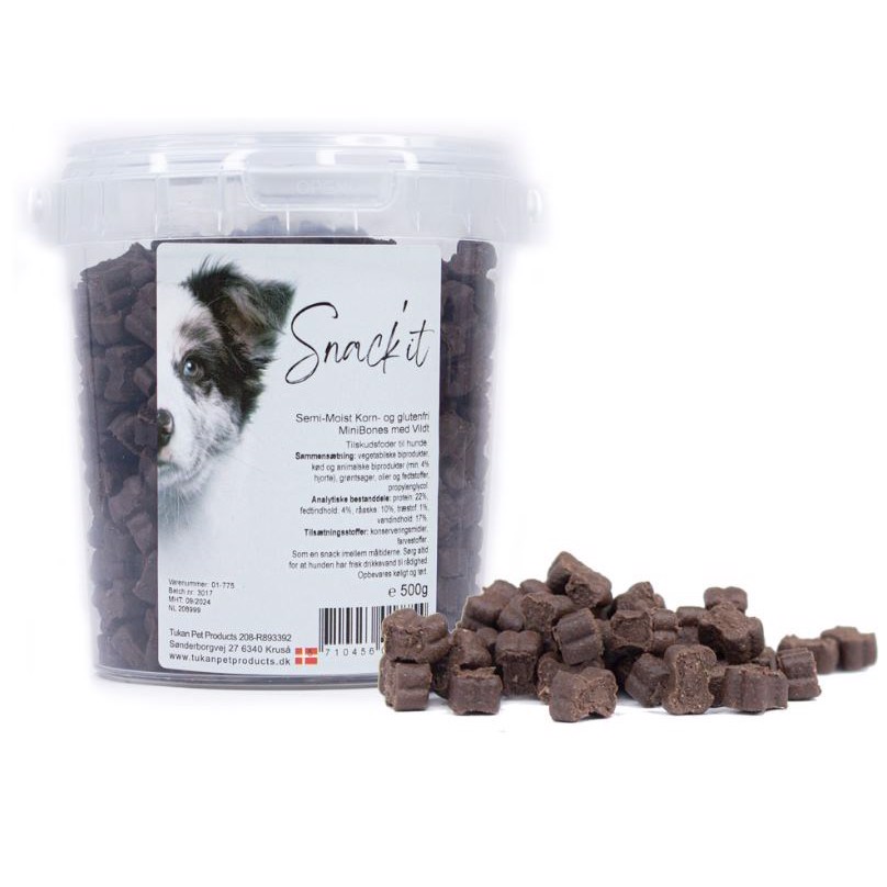 Snackit Semi-moist Mini Bones Vildt 500g