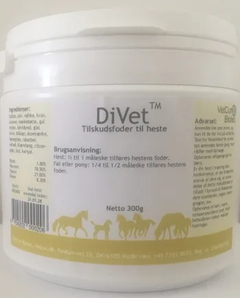 Vetcur Divet Pulver Tilskud Til Hest  300g
