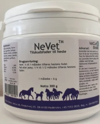 Vetcur Nevet Pulver Tilskud Til Hest  300g