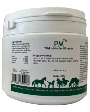 Vetcur Pm Pulver Tilskud Til Hest  300g