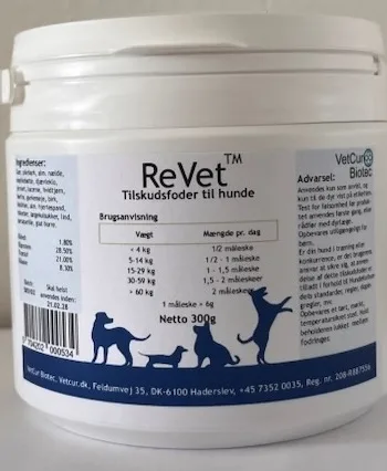 Vetcur Revet Pulver Tilskud Til Hund  300g