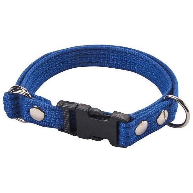 Webbing Halsbånd Med Snaplås  Blå  25 40 Cm