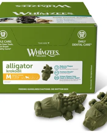 Whimzees Alligator Dental Stick Medium  Kasse Med 65 Stk