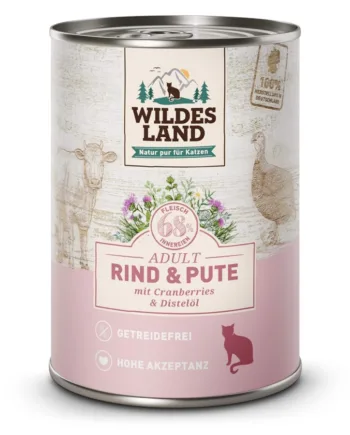 Wildes Land Cat Beef   Turkey With Cranberries  400g