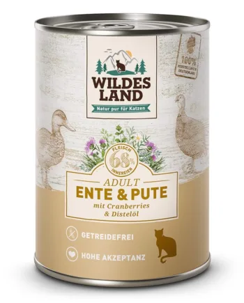 Wildes Land Cat Duck   Turkey With Cranberries  400g