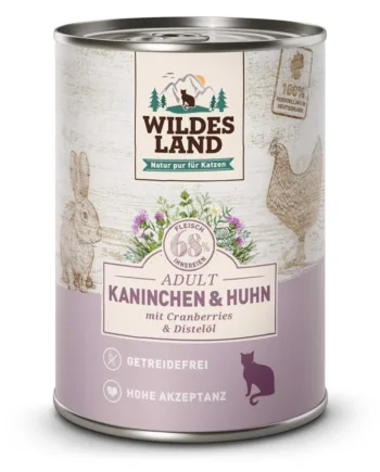 Wildes Land Cat Rabbit   Chicken With Cranberries  400g