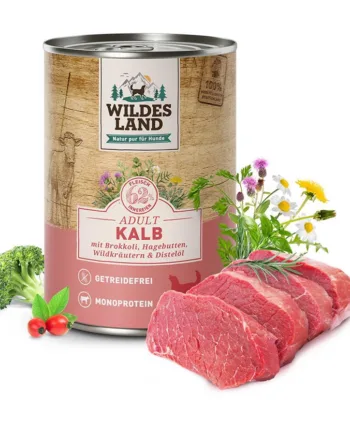 Wildes Land Classic Kalv Dåsemad Til Hunde  400g
