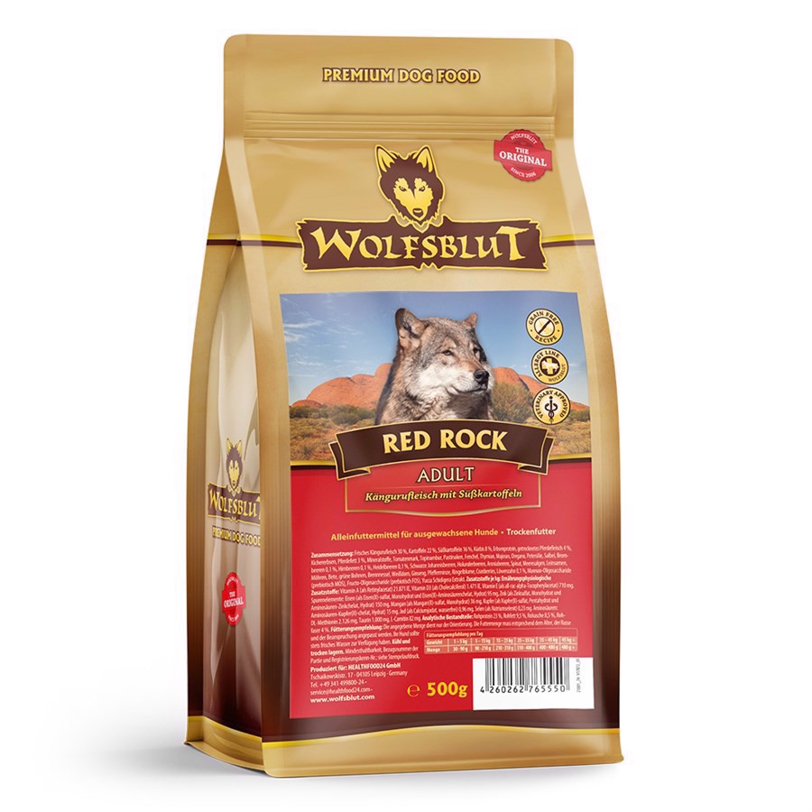 Wolfsblut Red Rock Adult Hundefoder Med Kænguru 400g