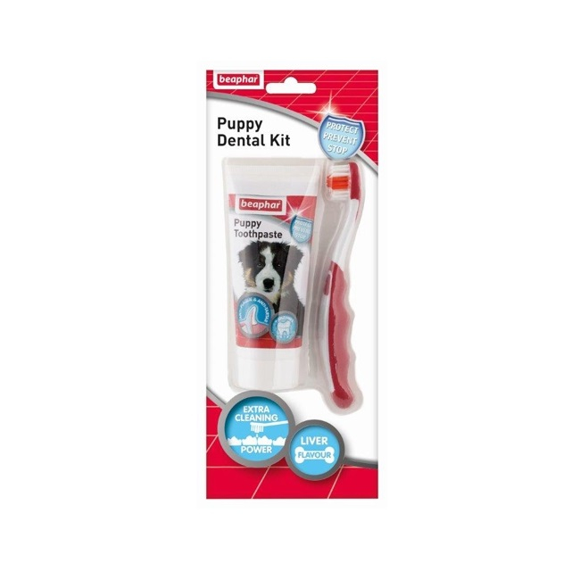 Beaphar Startpakke Til Hvalp    Tandbørste Og Tandpasta