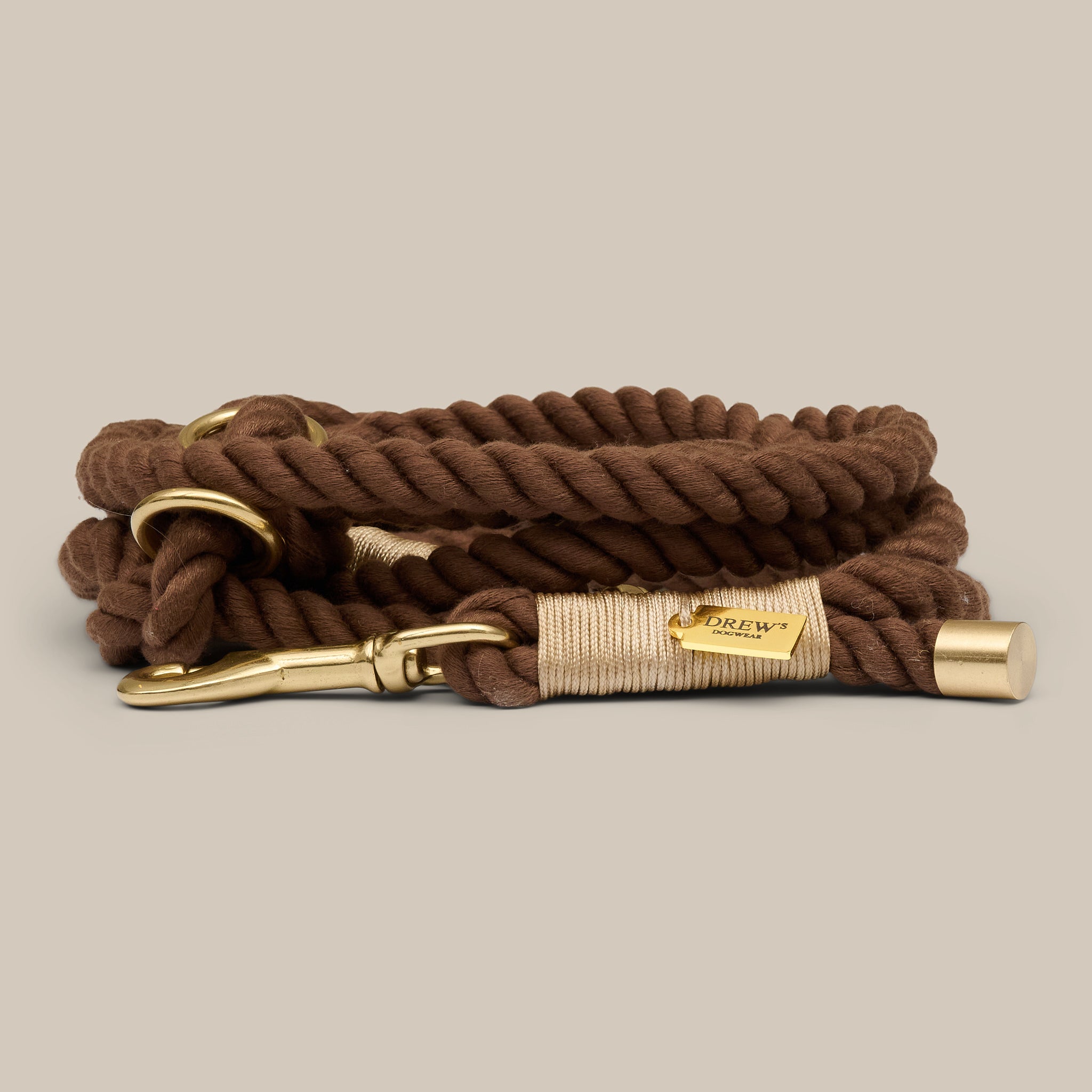 Brun Standard   Justerbar Og Blød Hundesnor 250cm   Brun