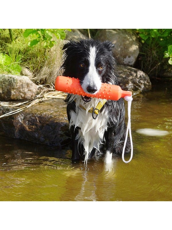 Dogman Duie Flydende Gummilegetøj Til Apportering Stor 28cm