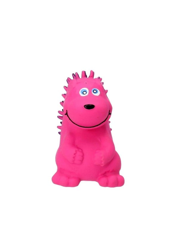Dogman Hundelegetøj Lyserød Latex Pindsvin Med Pivelyd   5cm