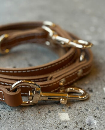 Hundesnor Cognac Læder   Justerbar
