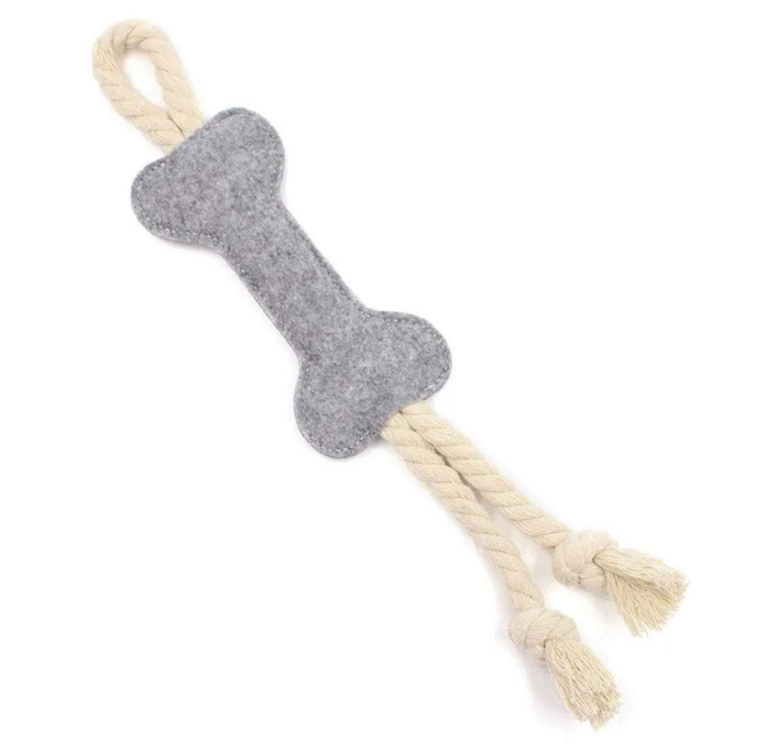 Quilt Legetøj Med Reb Lys Grå