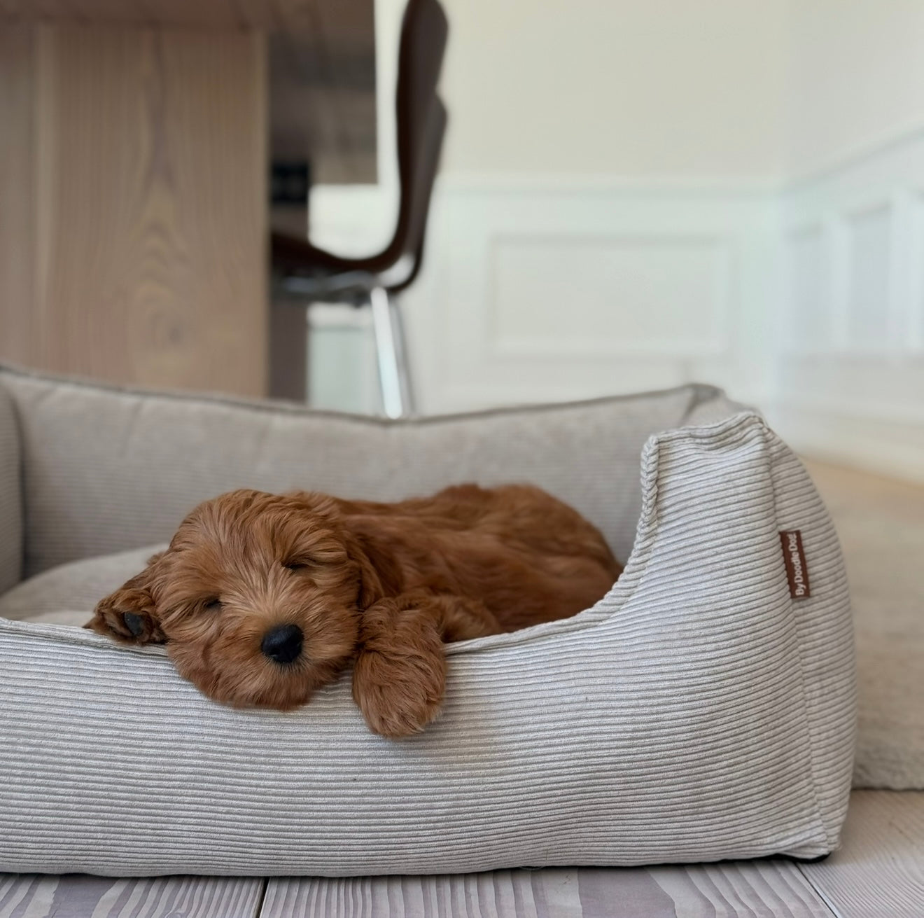 Elmer Hundekurv   Smal Fløjl Beige