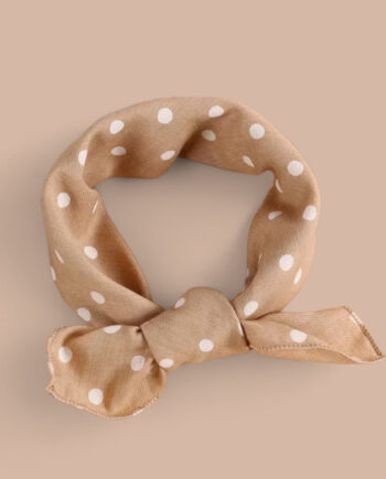 Bandana   Kakhi    Prikker Beige    Hvide Prikker