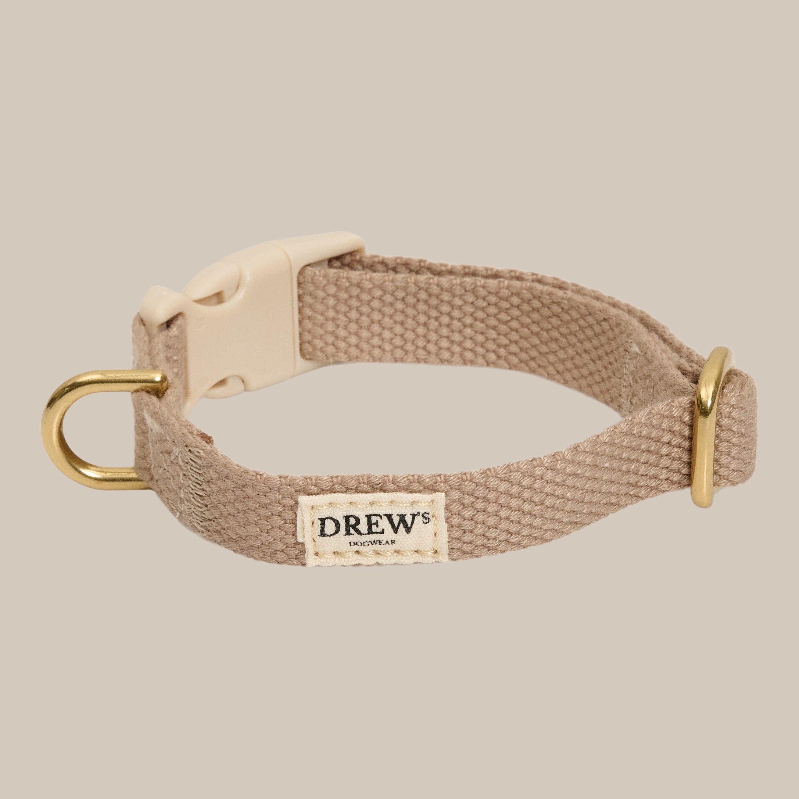 Beige   Let Og Justerbart Hvalpehalsbånd Xs Hvalp