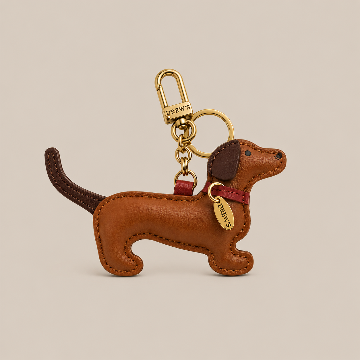 Bordeaux   Charm Til Taske  Gravhund