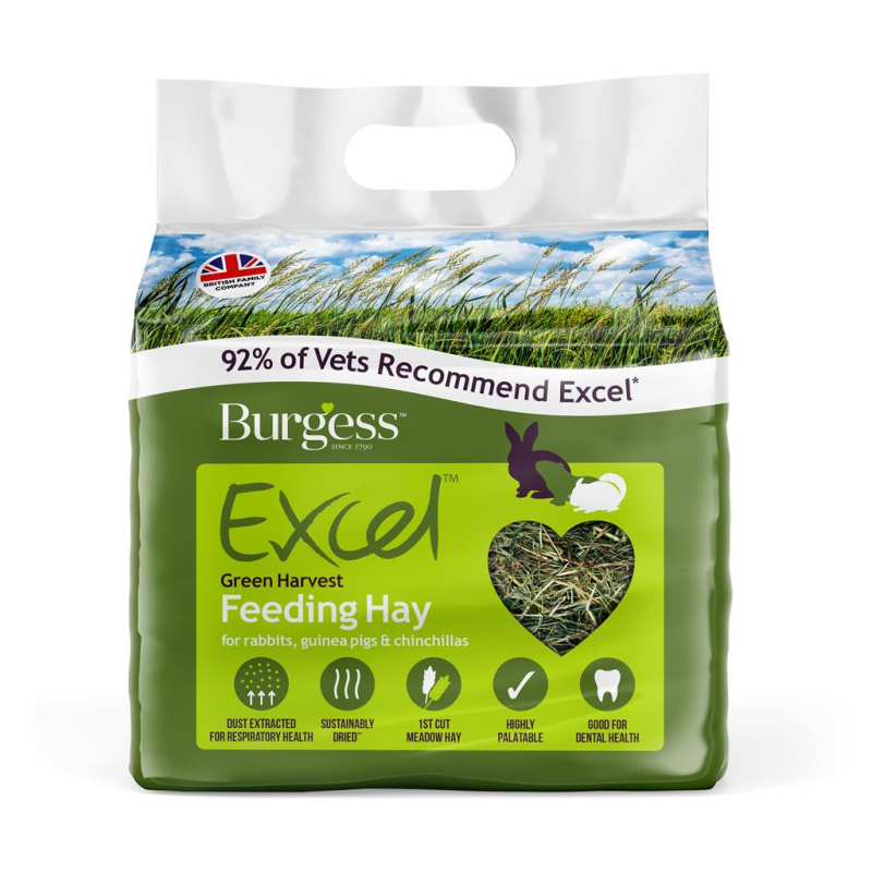 Burgess Excel Green Harvest Fodringshø Til Kanin   Kg