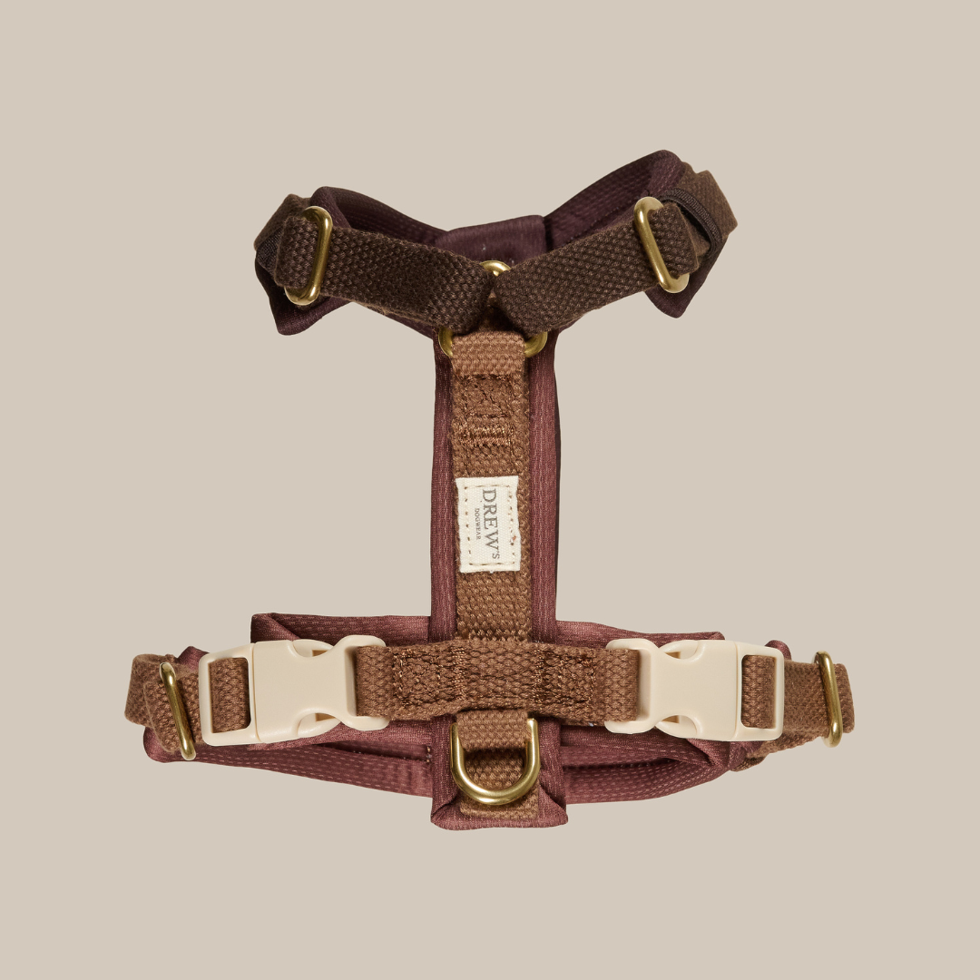 Chocolate   Blød   Justerbar Hundesele  Pro  Xs