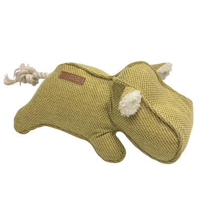 Akudim      Home Flodhest   Chenille  30x14cm  Farve : Gul Hundelegetøj Bomuld Quot Quot Polyester Spar Stort På Alt Til Dit Kæledyr Op Til 50
