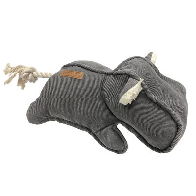 Akudim      Home Flodhest   Fløjl  30x14cm  Farve : Grå Hundelegetøj Bomuld Quot Quot Polyester Spar Stort På Alt Til Dit Kæledyr Op Til 50