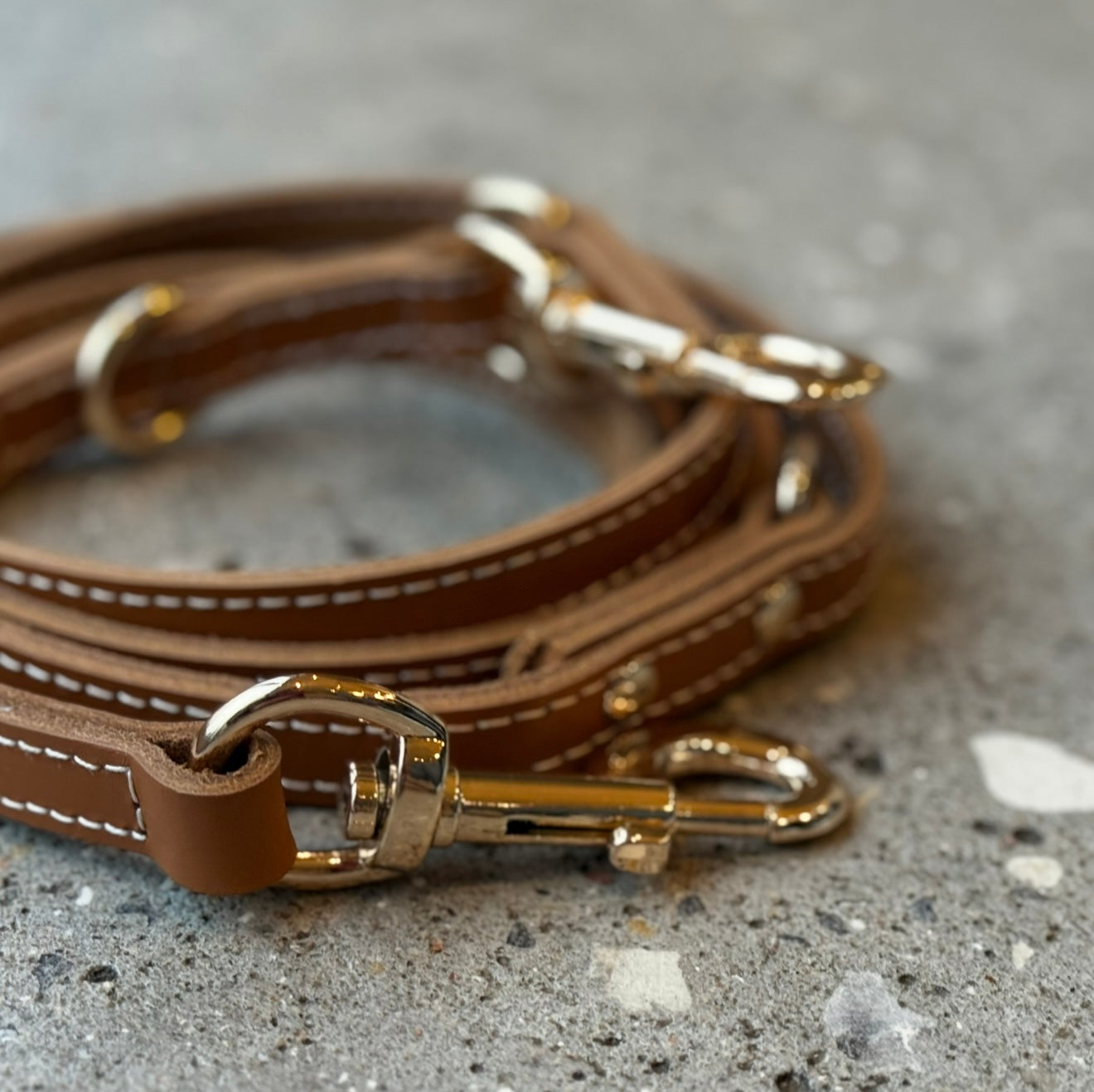 Hundesnor Cognac Læder Justerbar