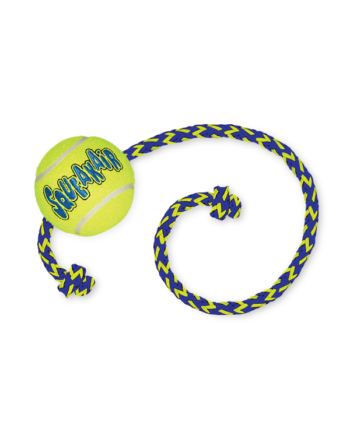 Kong Dog Toy Squeakair Ball With Rope