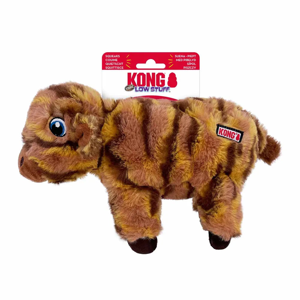 Imazo  Kong Low Stuff Stripes Cow 16 5x32x7 5cm Hundelegetøj Plys Spar Stort På Alt Til Dit Kæledyr Op Til 50