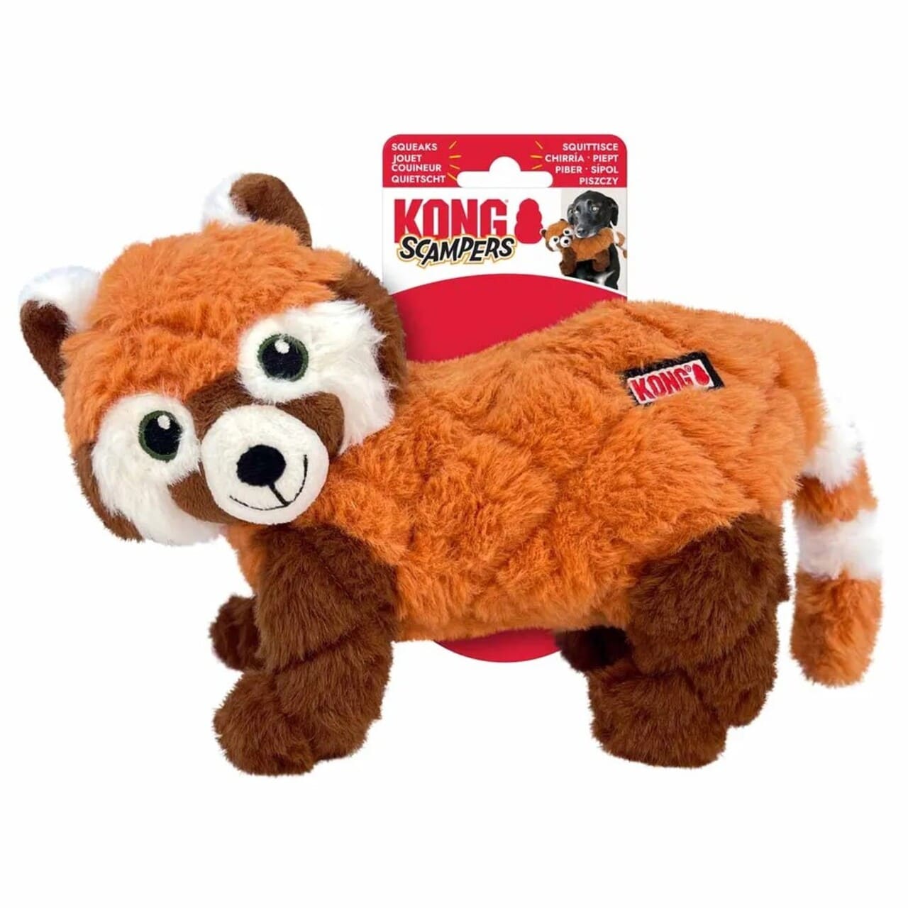 Imazo  Kong Scampers Red Panda    Sjovt Og Blødt Plyslegetøj Til Hunde Hundelegetøj Plys Alt Til Hunden