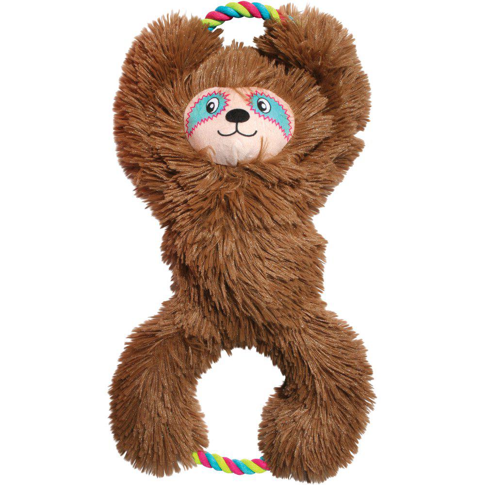 Kongs Tuggz Dovendyr   42cm Hundelegetøj Med Slidstærke Reb Og Blød Plys For Store Hunde