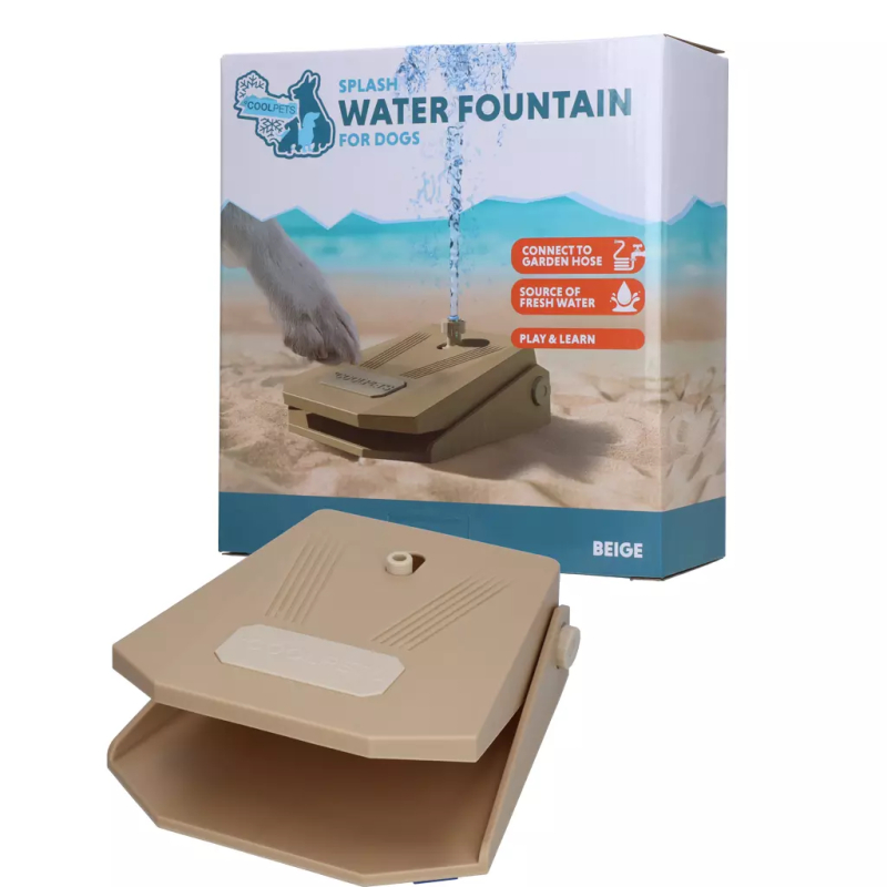 Vandfontæne Med Pedal Til Hunde Coolpets Splash Beige