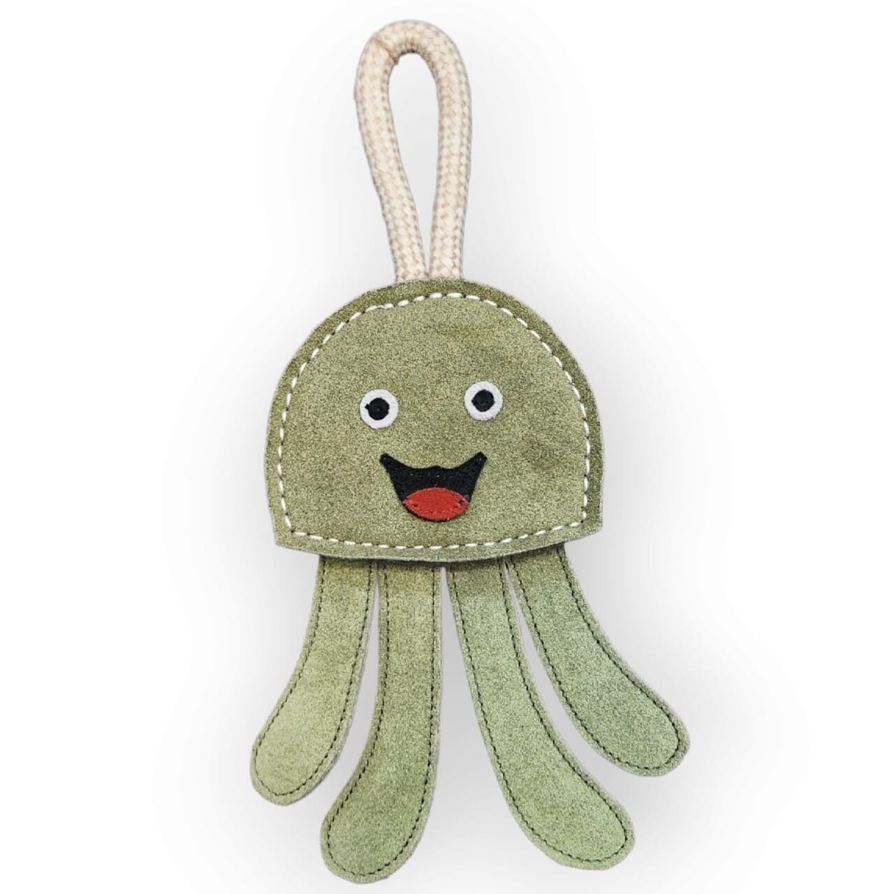 Petpower Namastay Grøn Blæksprutte   Buffalo Ruskind   Uldfilt   Reb  33   18 Cm Hundelegetøj Genanvendelige Materialer Quot Quot Buffalo Ruskind Quot Quot Uldfiber Quot Quot Bomulds Jute Reb Quot Quot Reb Spar Stort På Alt Til Dit Kæledyr