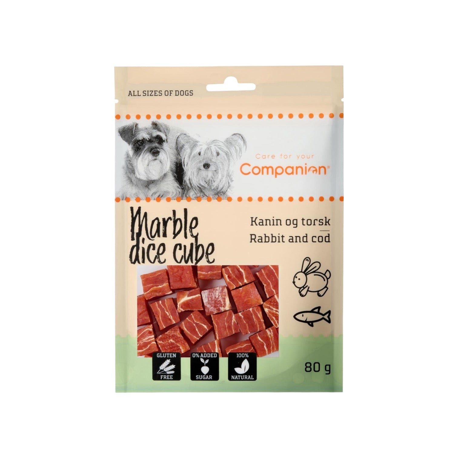 Companion Marble Dice Cube Kanin   Torsk    Stk