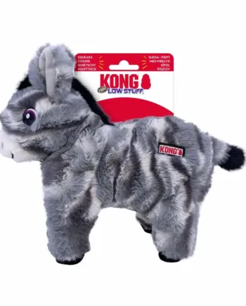 Imazo  Kong Low Stuff Stripes Donkey 25x27x8 5cm Hundelegetøj Plys Spar Stort På Alt Til Dit Kæledyr Op Til 50